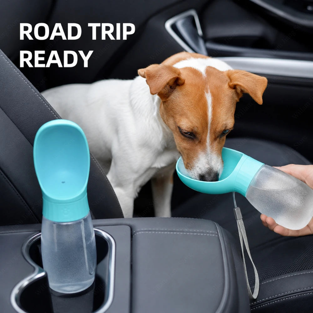 Travel Pet Water Bottle – 300/500 ml Portable Dispenser