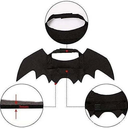Bat Wings Halloween Costume – Funny Cosplay Dress-Up for Dogs & Cats