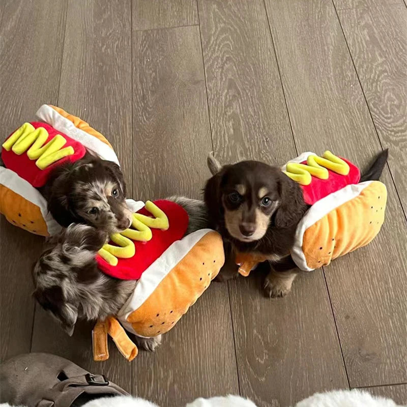 Hot Dog Halloween Costume – Funny Sausage Cosplay Outfit for Dogs