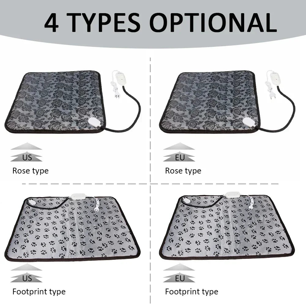 Winter Pet Heating Blanket – Warm Waterproof Mat (US Plug)