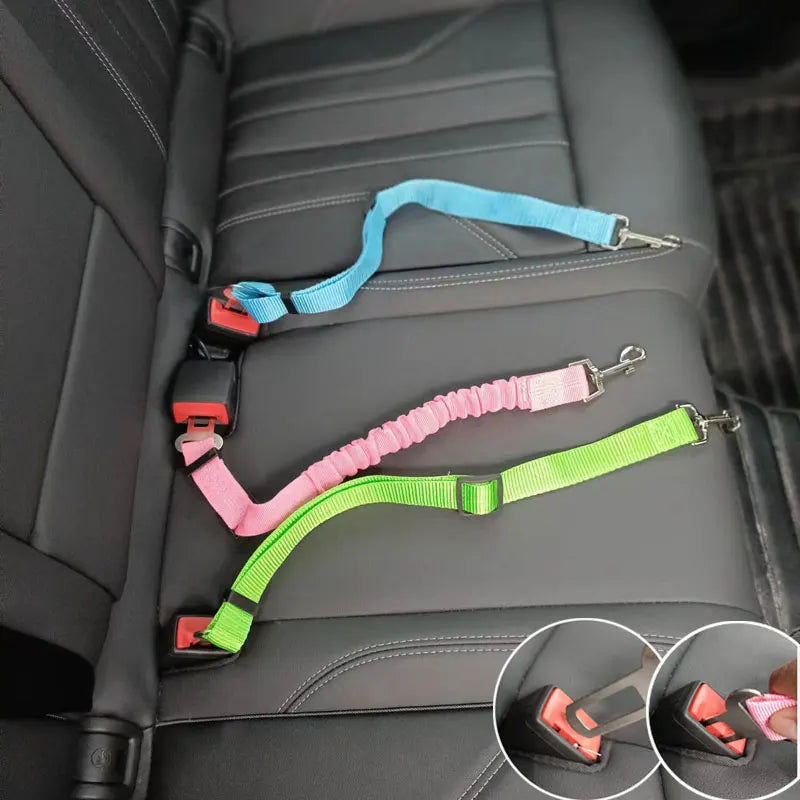 Adjustable Pet Car Seat Belt – Safety Harness Lead