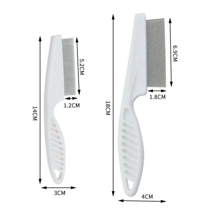 Stainless Steel Flea Comb – Fine-Tooth Grooming Comb for Dogs & Cats
