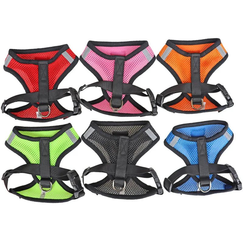 Mesh Harness Vest with Lead – Breathable Reflective Harness