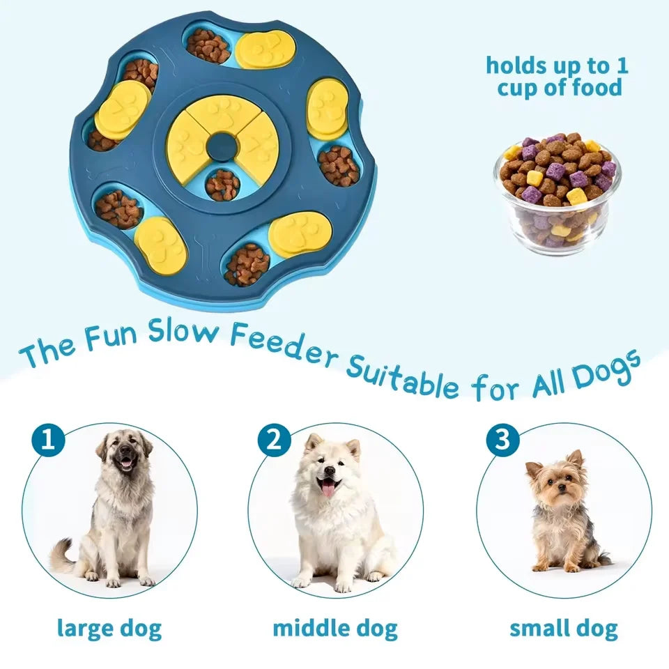 Dog Puzzle Slow Feeder – Interactive IQ Training Toy